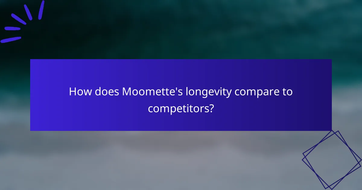 How does Moomette's longevity compare to competitors?
