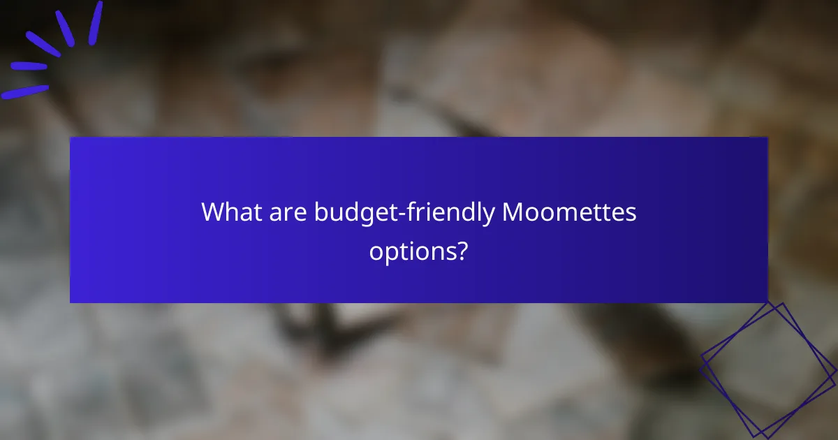 What are budget-friendly Moomettes options?