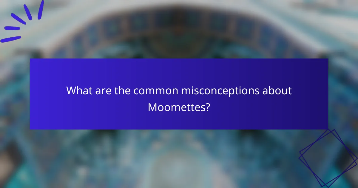 What are the common misconceptions about Moomettes?