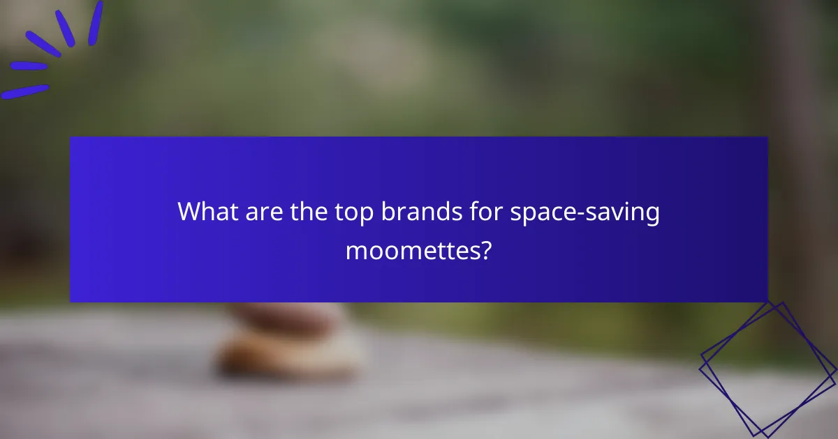 What are the top brands for space-saving moomettes?