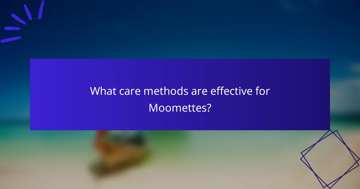 What care methods are effective for Moomettes?